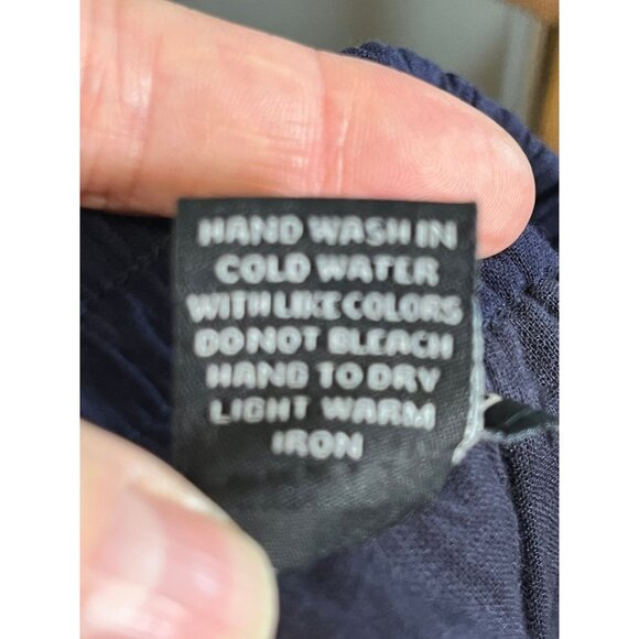 Retro Floral Eyelet Skirt Blue L Tiered Lace Boho Western Indie Folk Classic 80s - Picture 10 of 10